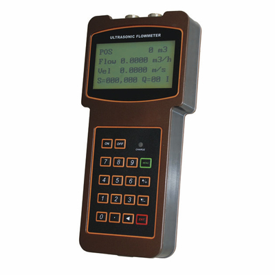 Medidor de fluxo ultra-sônico Handheld portátil, Braçadeira-no transdutor que mede Flowemeter TUF-2000H