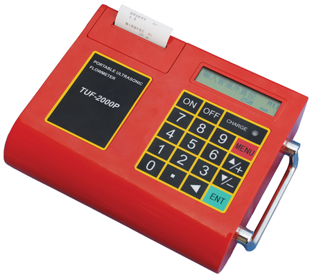 Medidor de fluxo ultra-sônico portátil de TUF-2000P, medidor de fluxo líquido da precisão alta